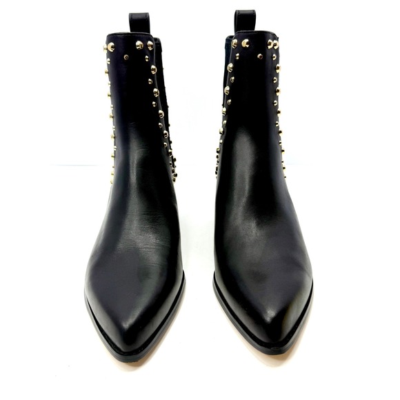 MICHAEL MICHAEL KORS Kinlee Astor Studded Leather Ankle Boot Black Size 9.5M NWT - Picture 2 of 7